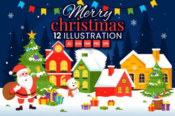12 Merry Christmas Illustration Review