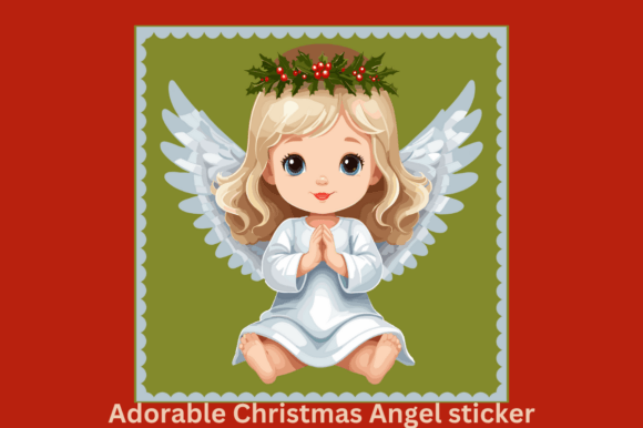 Adorable Christmas Angel Vector Sticker Review