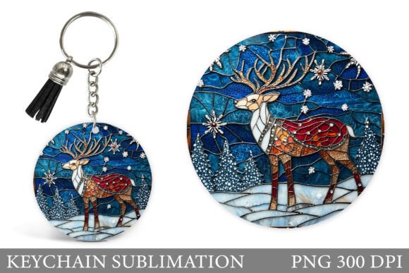 Christmas Deer Keychain Sublimation: A Seller's Review of Seasonal Illustrations