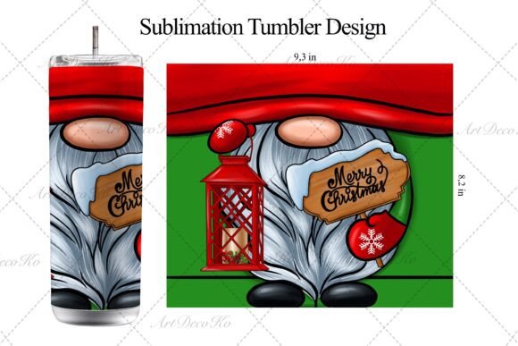 Christmas Gnomes Tumbler Wrap, 20 Oz Review for Illustrations