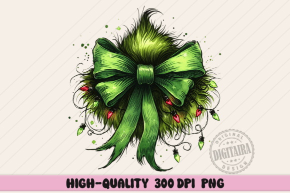 Christmas Green Fur Coquette Bow Png Illustrations Review