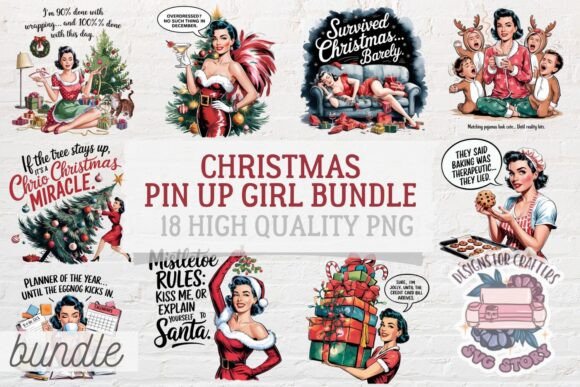 Christmas Pin Up Girl Bundle Sublimation Review