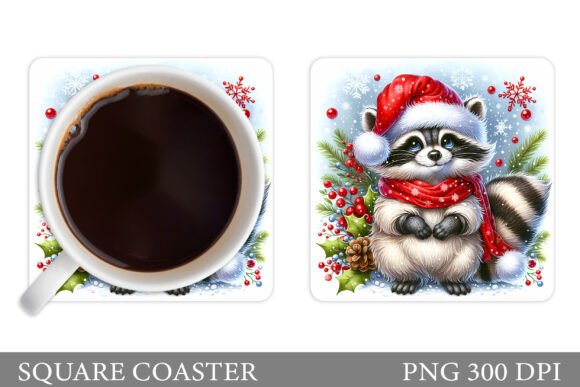 Christmas Raccoon Coaster Sublimation: A Designer’s Review for Brand Identity and Illustrations