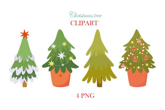 Christmas Tree Clipart. Pine Tree: A Designer’s Review for Illustrations