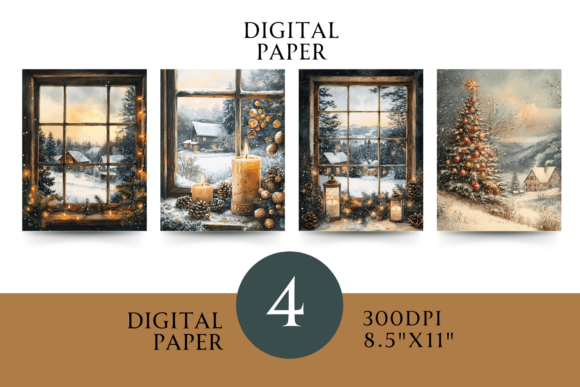 Cozy Christmas Paper JPG: Editorial Review for Blog Graphics