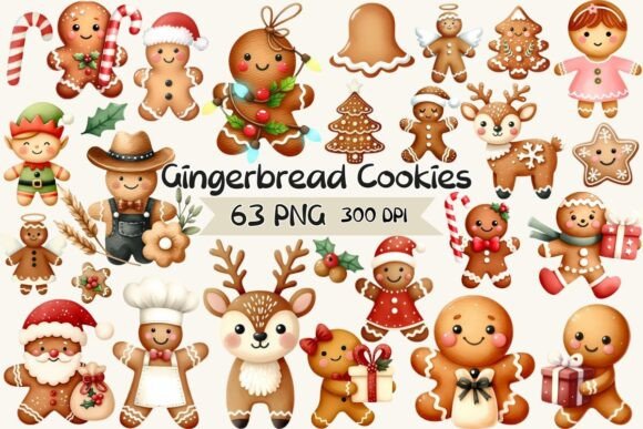 Cute Gingerbread Cookies for Christmas