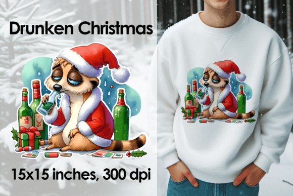 Funny Drunken Christmas Sublimation PNG Review
