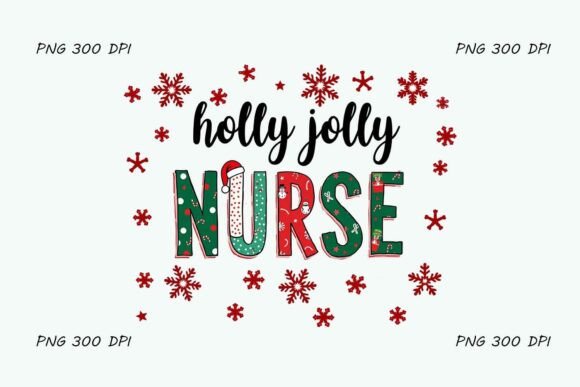 Holly Jolly Nurse Christmas Design PNG: A Brand Designer’s Review of Holiday Illustrations