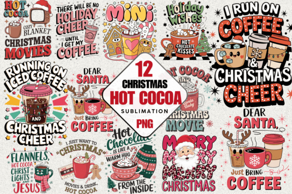 Hot Cocoa Christmas Sublimation Bundle: A Designer’s Review of Seasonal Illustrations