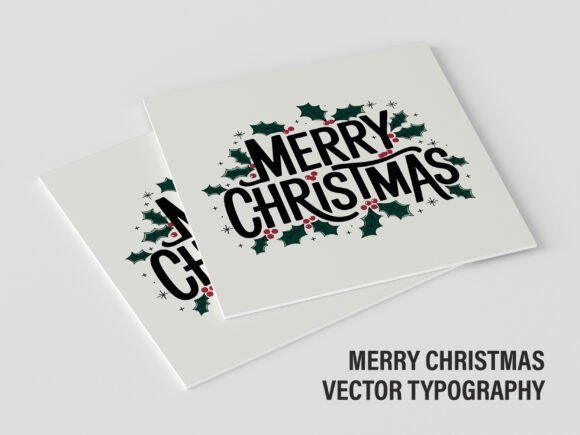 Merry Christmas Vector Typography V2 02 Review for Illustrations