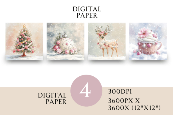 Pink Christmas Square Paper: A Review for Digital Illustrations and Designers