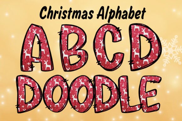 Red Glitter Christmas Alphabet Png Review for Branding